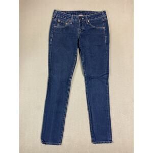 True Religion Jeans Womens 26 Blue Johnny Straight Leg Regular Fit Stretch Denim